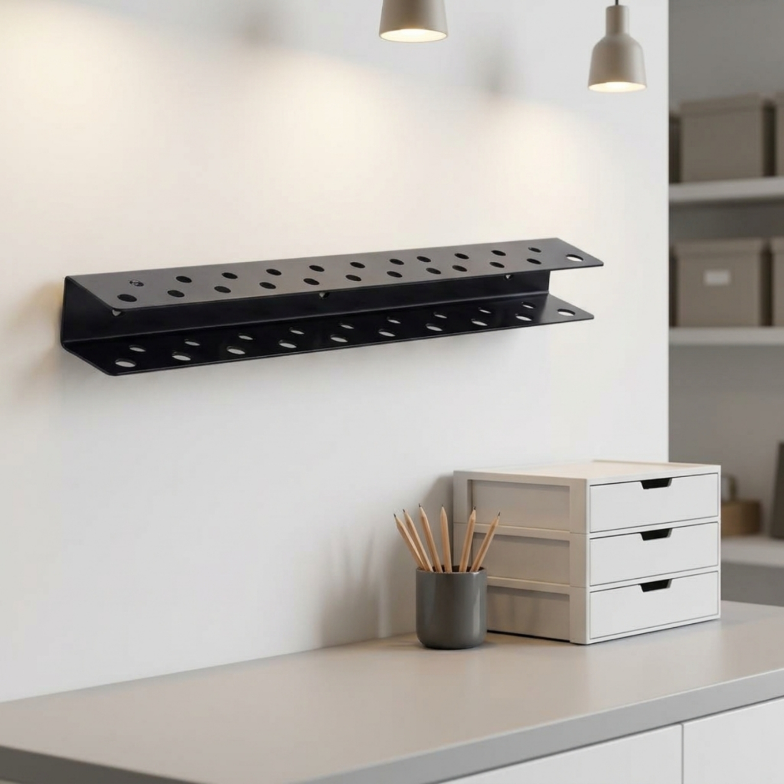 Tools For Metal Workshop - Wall-Mounted Tool Rack Multi-Hole Tool Storage