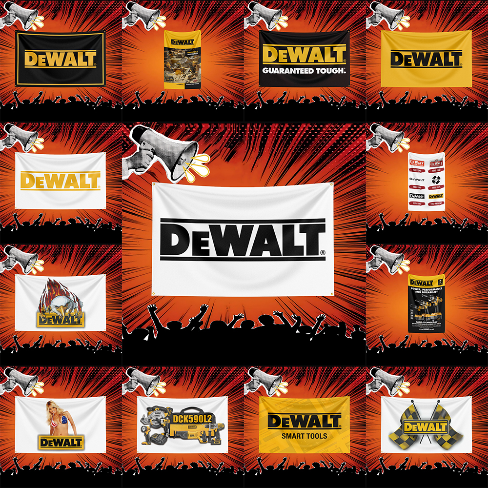 Workshop Tools Hanging - Dewalt Tool Flag Polyester Banner For