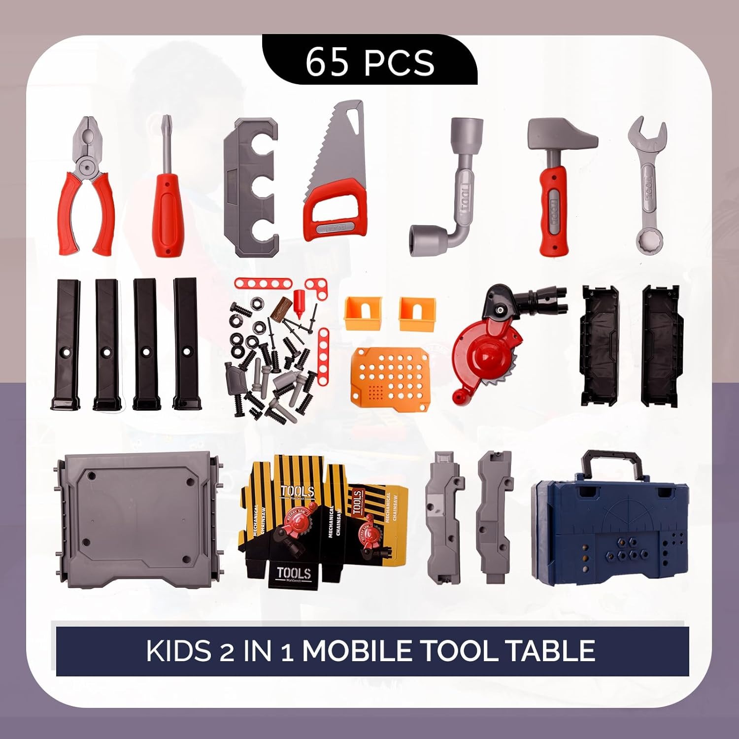 65PCS Kids Tool Bench Set Pret – обзор и цена Tools Workshop For Kids