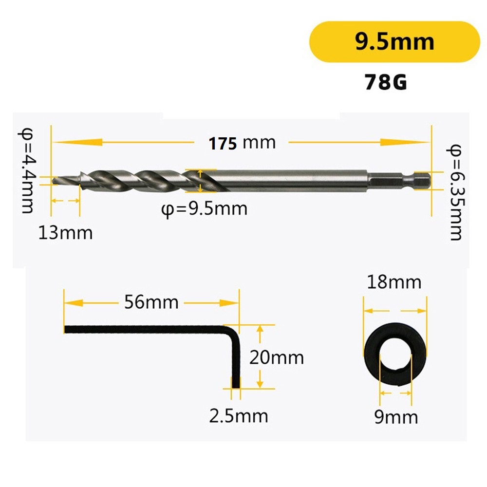 Hex Step Drill Bit 14 9 5mm Di – обзор и цена Pocket Hole Jig