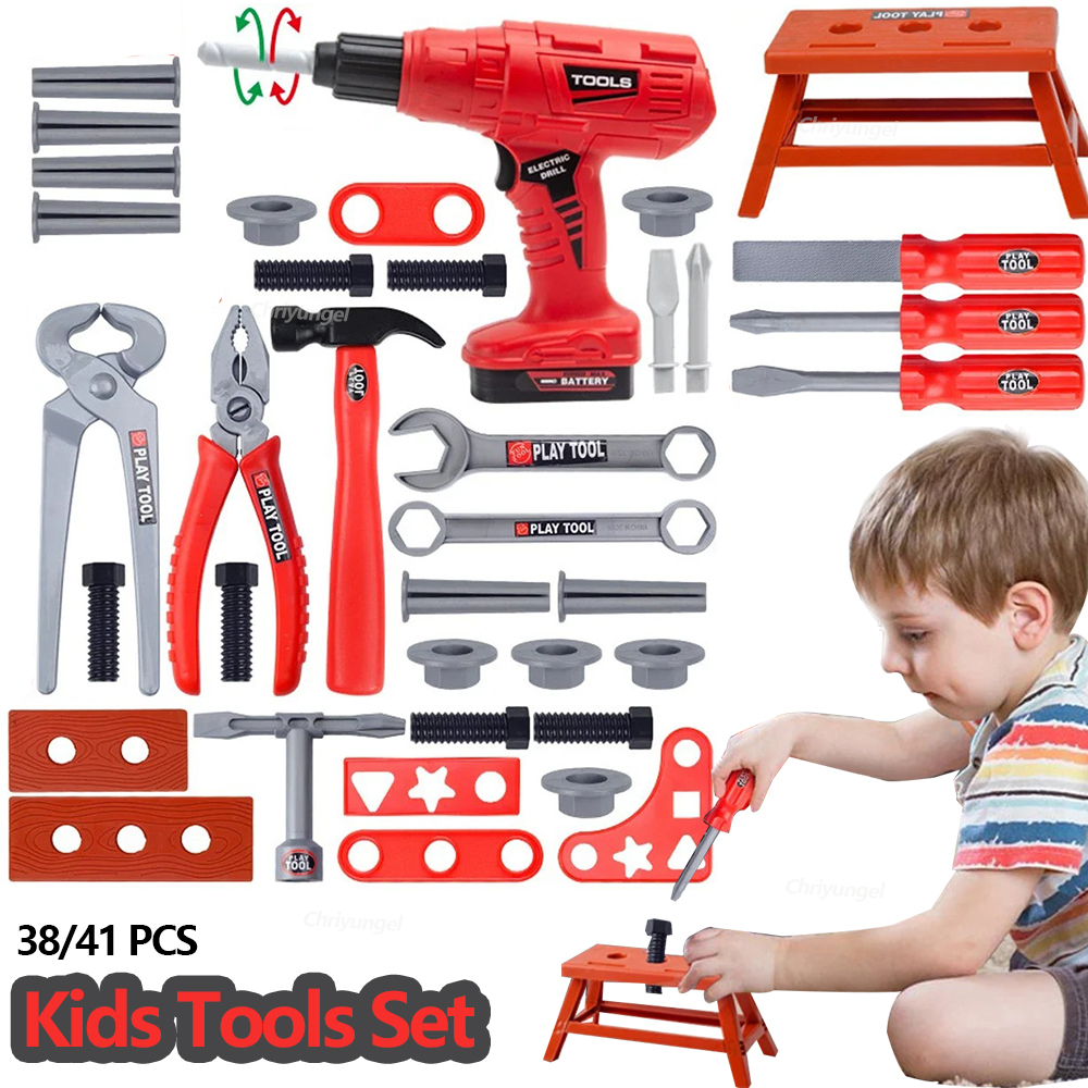 38/41 PCS Pretend Tools Kit Ki – обзор и цена Tools Workshop For Kids