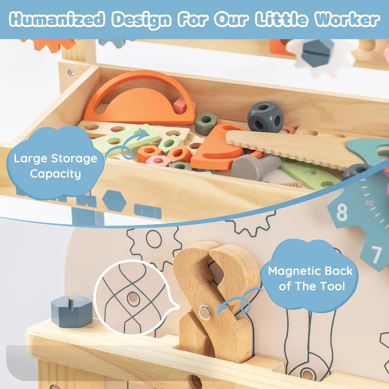 Robotime Robud Kids Tool Bench – обзор и цена Tools Workshop For Kids
