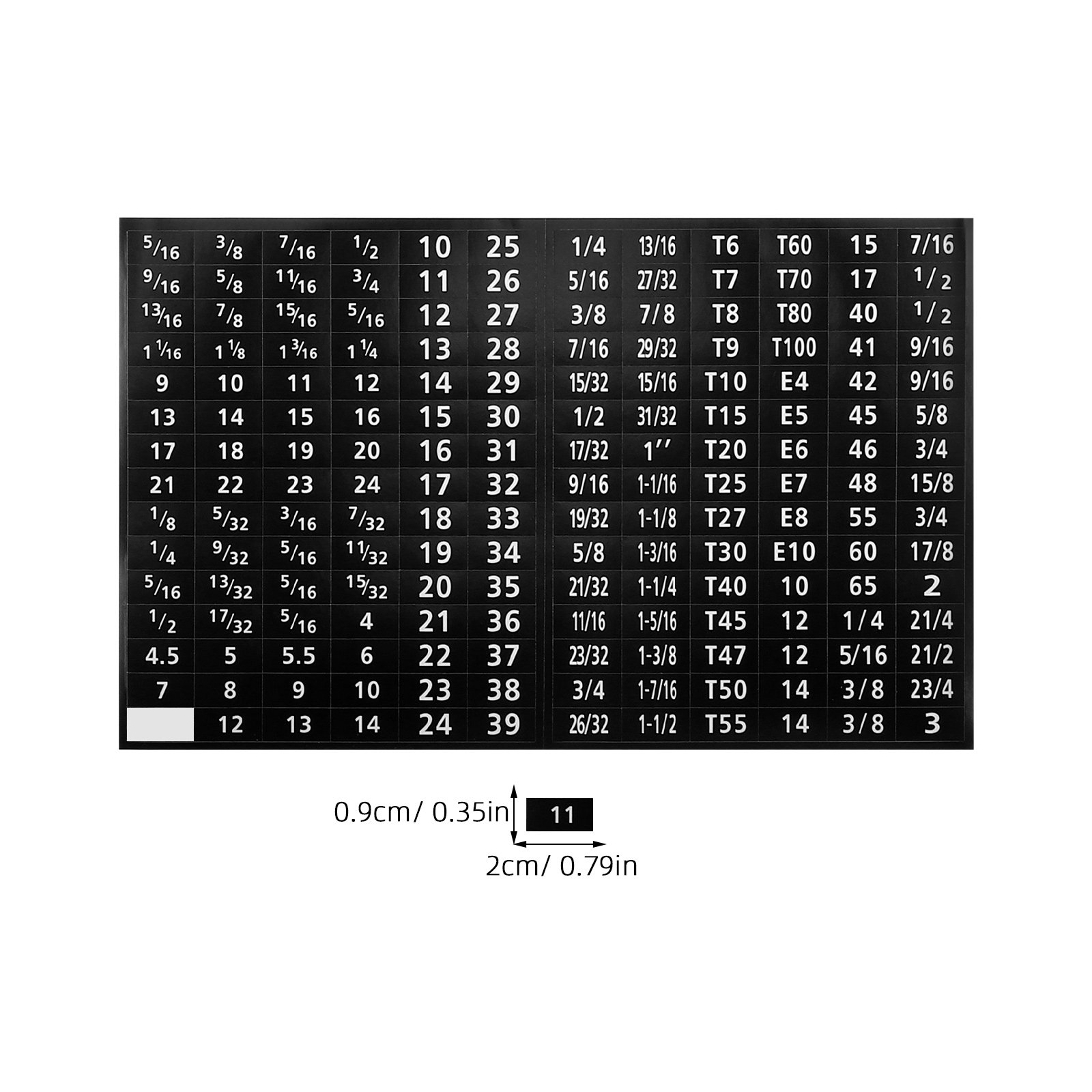 6 Sheet Self Adhesive Socket S – обзор и цена Workshop Tools Classification