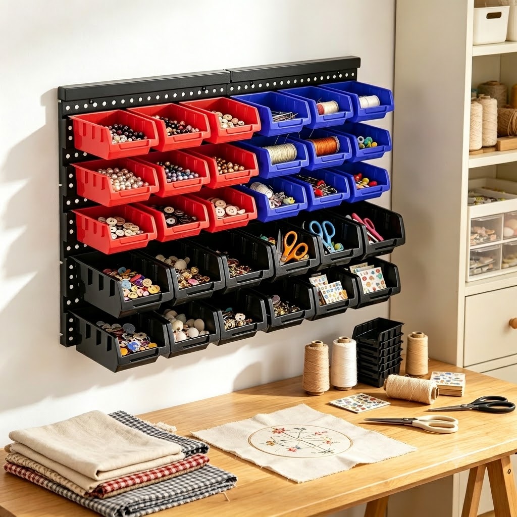 Wall Mounted Storage Bins Orga – обзор и цена Workshop Tools Hanging